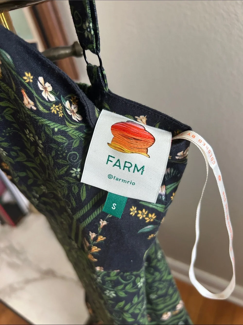 Farm Rio Black Flowers Arch Maxi dress - Picture 6 of 8
